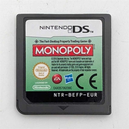 Monopoly - Cartridge - Nintendo DS (A Grade) (Genbrug)